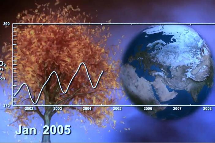 A NASA animation showing how the planet seasonally ‘breathes’.