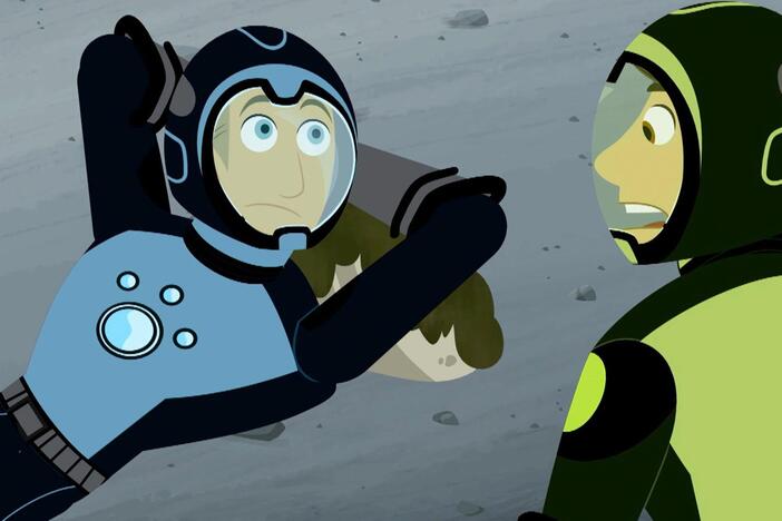 The bro's explore the moon, but their rocket starts floating away.