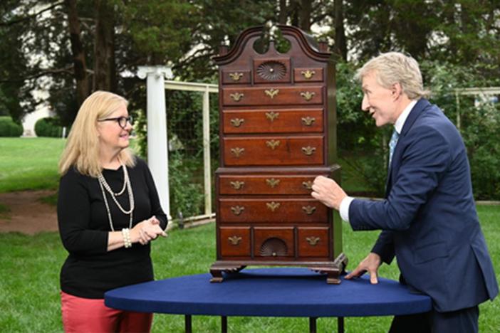 Appraisal: Chippendale-style Chest-on-chest, ca. 1875