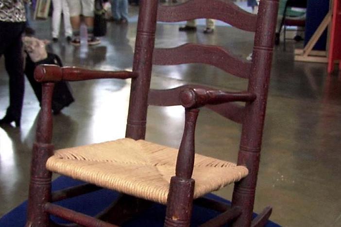 Appraisal: Child's Slat Back Rocking Chair, from ROADSHOW's Special: Junk in the Trunk