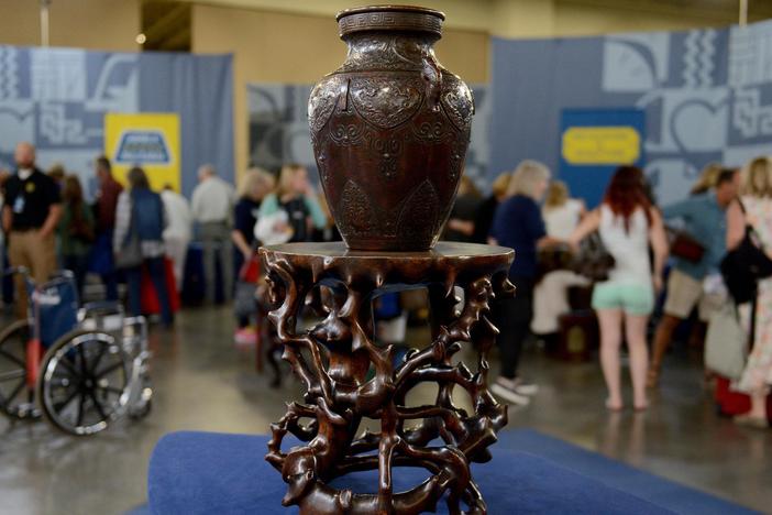 Appraisal: Japanese Vase & Chinese Stand, ca. 1900, from Salt Lake City Hour 1.