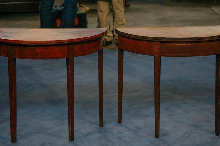 Appraisal: Rhode Island Federal Game Tables, ca. 1810