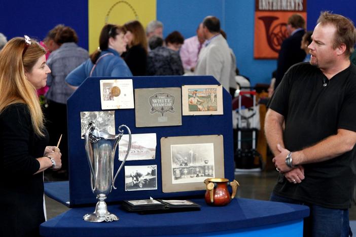  Leila Dunbar appraises a collection of early 20th-century steam car & racing memorabilia.