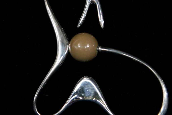 Appraisal: José de Rivera Silver Pin, ca. 1944