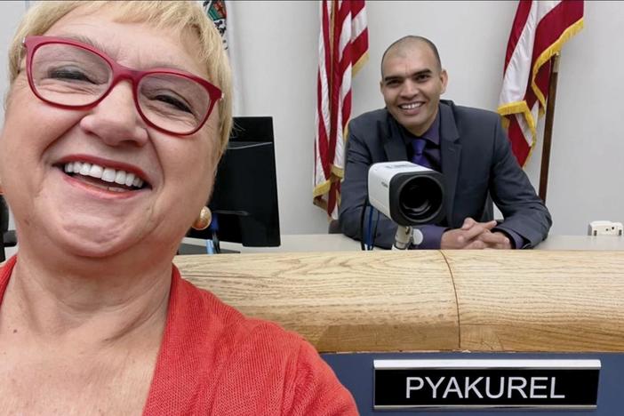 Lidia visits Bhuwan Pyakurel, a Nepali-Bhutanese refugee making history.