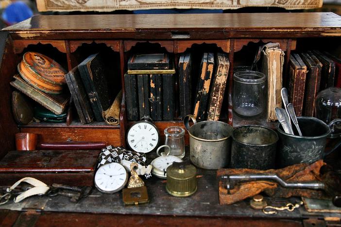 Appraisal: New England Desk and Contents, ca. 1760, from Dallas, Hour 2.