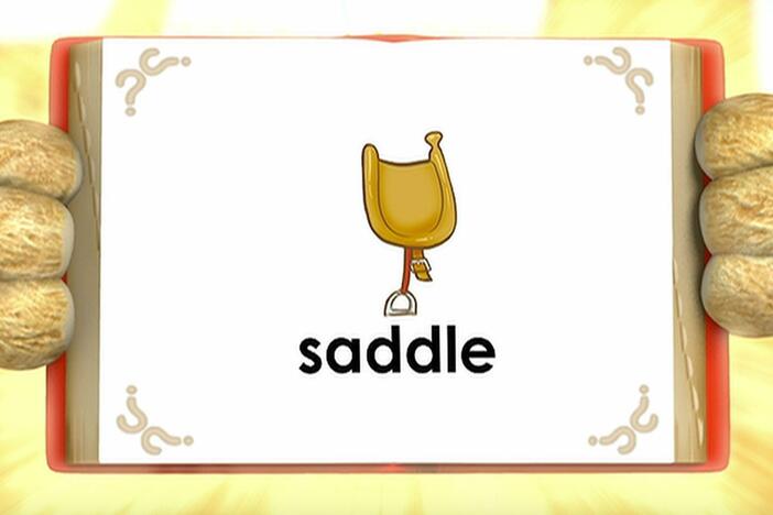 Jasper can't seem to stay on his horse--he'll need a saddle!