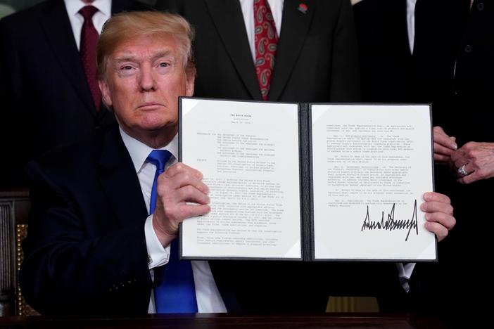 President Trump broadened his economic war with China Thursday.