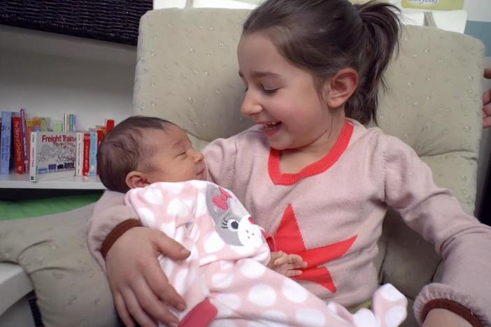 It's time for Aleks and her family to bring their new baby home from the hospital.