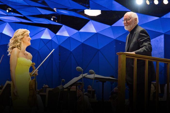 Experience a new violin concerto by the famed composer and other works.