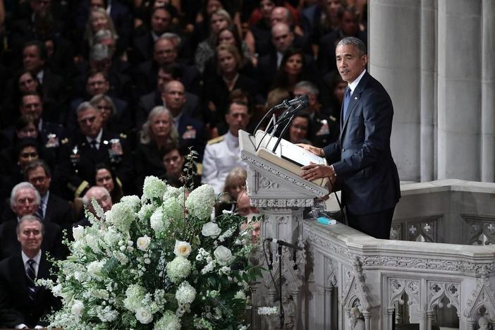 Family, friends and former presidents remember McCain