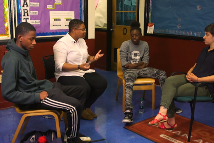 Schools resolve conflicts by getting kids to talk things out