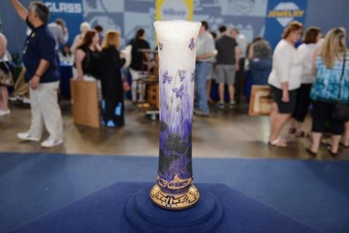Appraisal: Daum Nancy Cameo Glass Vase, ca. 1900, from Fort Worth Hour 1.