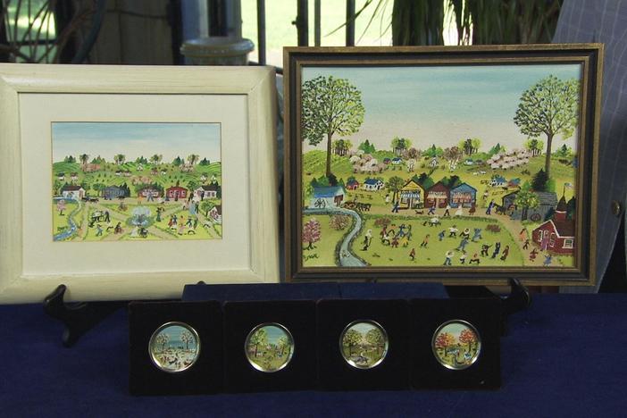 Appraisal: 20th-Century Grace McArthur Folk Art Paintings