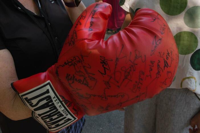 Appraisal: Autographed Boxing Glove, ca. 1990