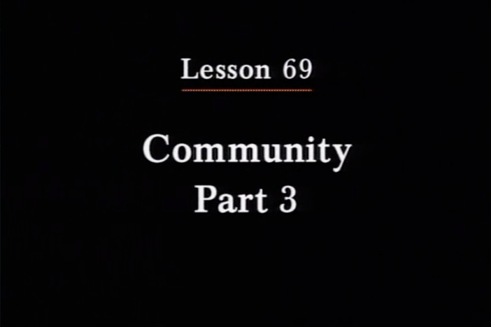 JPN I, Lesson 69. The topic covered is spatial relationships.