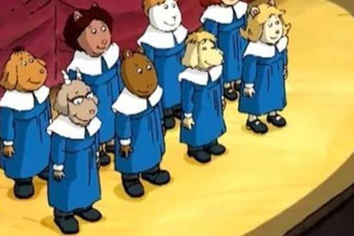 Arthur's choir teacher reminds the gang that singing should be fun.