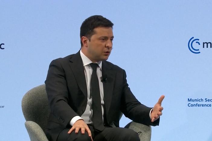 Pres. Volodymyr Zelensky discusses the Russia-Ukraine crisis.