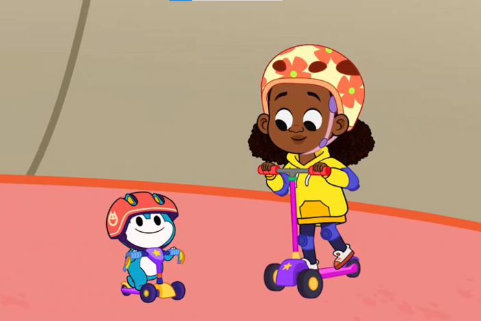 Luke and Lyla save Stu from skating an infinite loop in the skate park