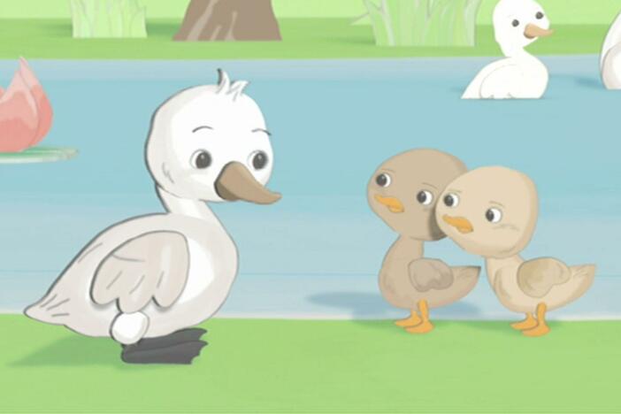 Super Why helps Duckling accept himself as he is, while Pig learns about growing up.