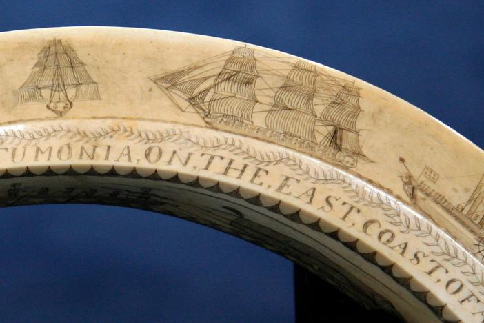 Appraisal: Scrimshaw Hippo Tooth, ca. 1840, from Spokane Hour 3.