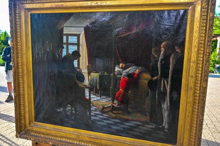 Appraisal: André Servant Mort d'Henri IV Oil, ca. 1850