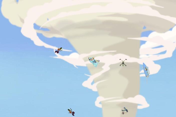 When a twister surprises the Tortuga mid-flight, the crew decides to abandon ship.