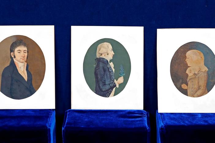 Appraisal: American Watercolor Portraits, ca. 1790, from Jacksonville Hour 3.