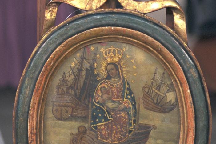 Appraisal: Peruvian Retablo & Original Frame, ca. 1750, in Celebrating Latino Heritage.