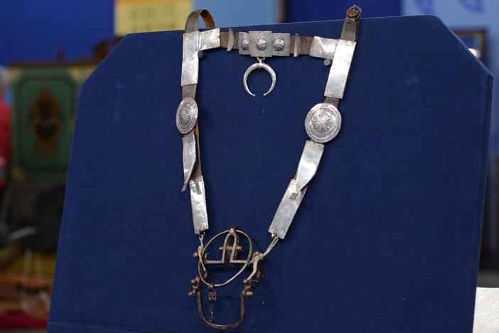 Appraisal: Navajo Silver Bridle, ca. 1870, from Albuquerque, Hour 3.