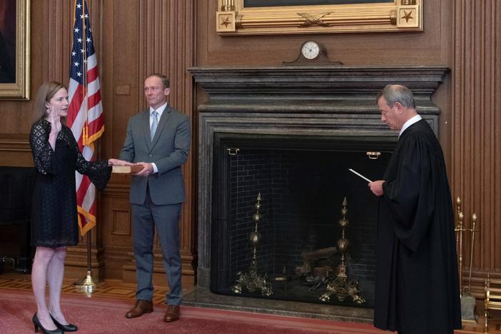 News Wrap: Barrett formally sworn in to U.S. Supreme Court
