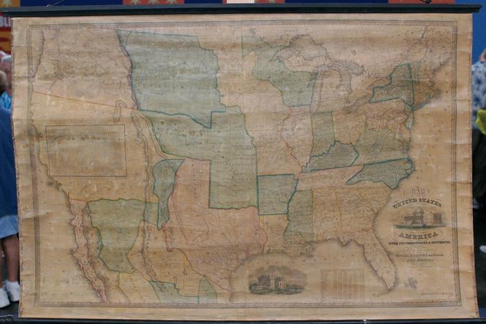 Appraisal: 1848 United States Wall Map