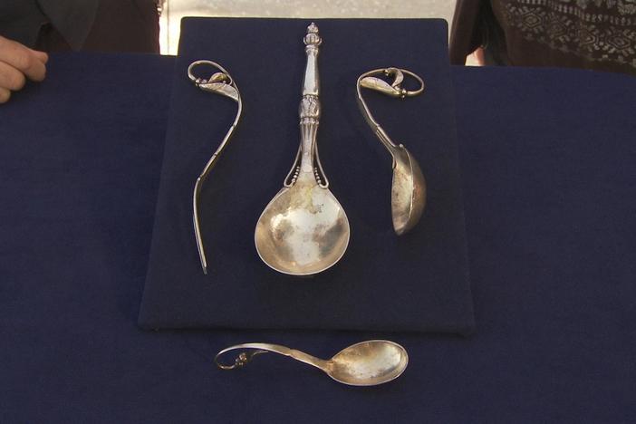 Appraisal: Georg Jensen "Blossom" Silver Flatware, ca. 1925
