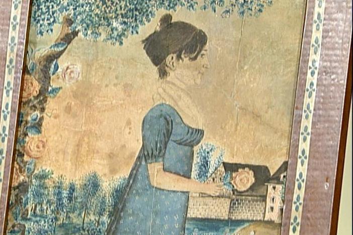 Appraisal: Jacob Maentel Watercolor, ca. 1810, from Vintage Providence.