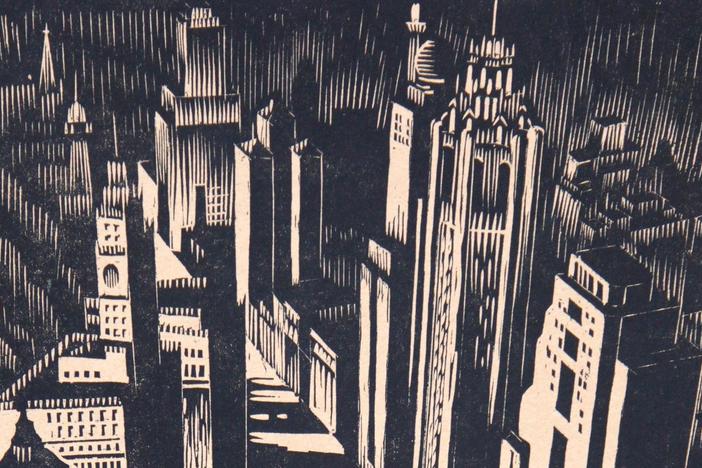 Appraisal: Charles Turzak Woodcut, ca. 1925, from Billings Hour 2