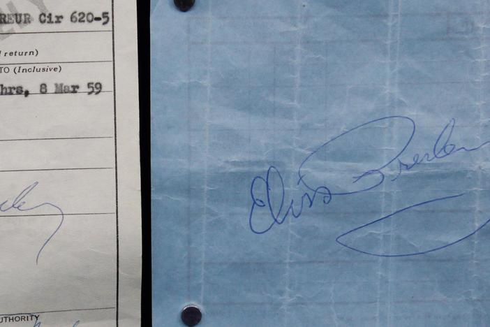 Appraisal: 1959 Elvis Presley Autographs, from Rapid City Hour 1.