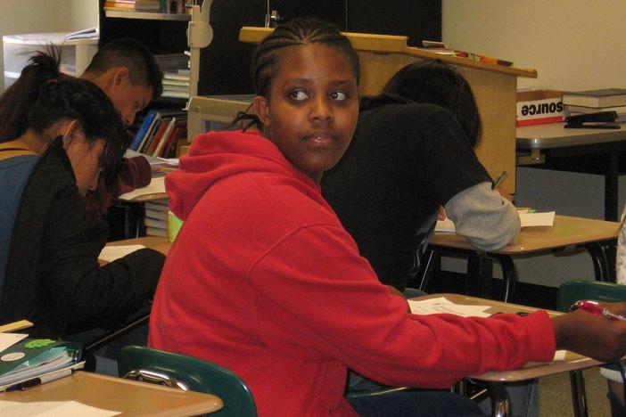 Congolese refugee Nangabire attends her first day of school in the U.S.