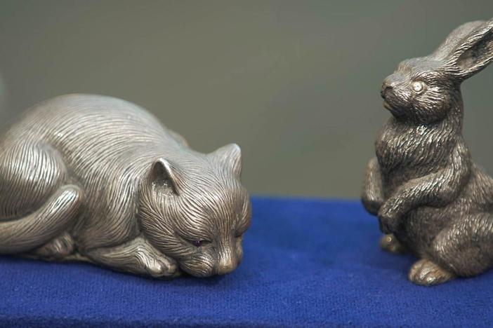 Appraisal: Julius Rappoport Silver Rabbit Figurine, ca. 1880