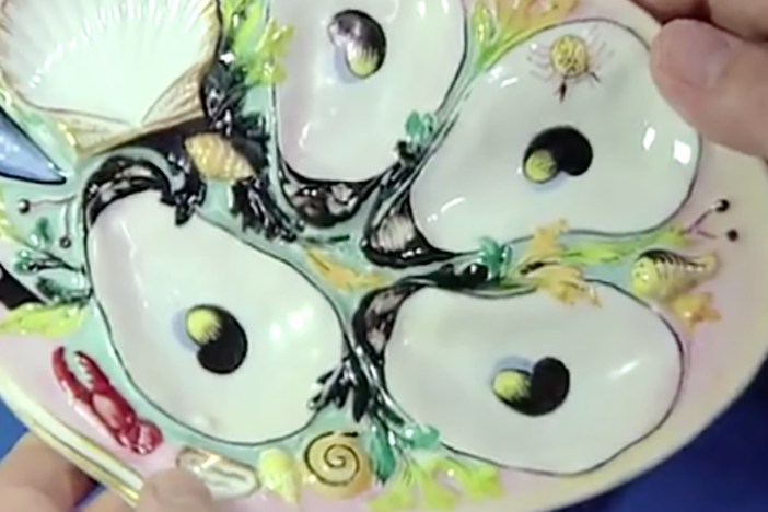 Appraisal: U.P.W. Oyster Plate, ca. 1880, in Vintage Omaha.