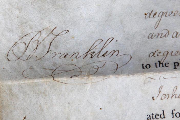 1787 Ben Franklin Signed Land Grant, from Atlanta Hour 1.