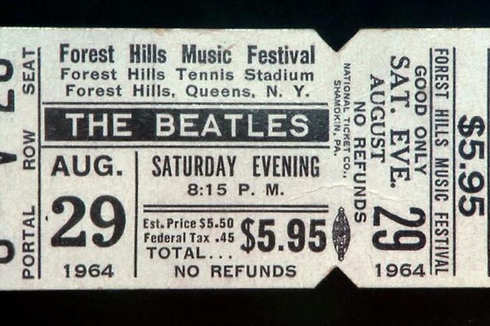Appraisal: 1964 Forest Hills Tennis Club Beatles Unused Ticket, from Atlanta Hour 2.