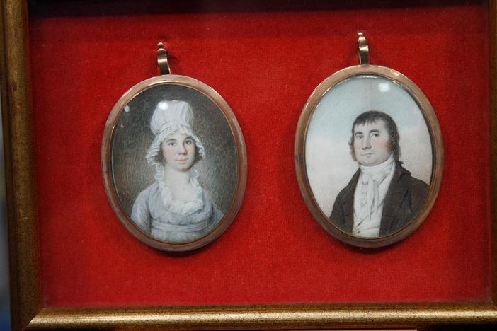Appraisal: Late 18th C. American School Mini Portraits