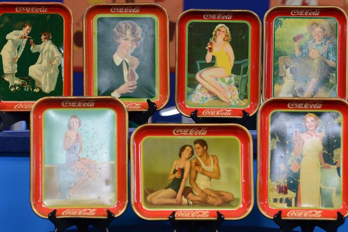 Appraisal: Coca-Cola Advertising Trays, ca. 1930, from Santa Clara, Hour 3.