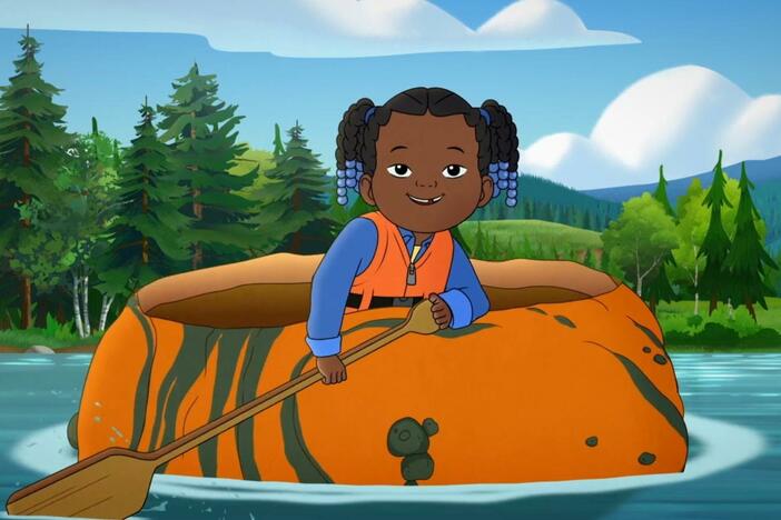 Molly, Tooey, and Trini race pumpkin boats!/Molly and Tooey find a baby fox in their sled bag!