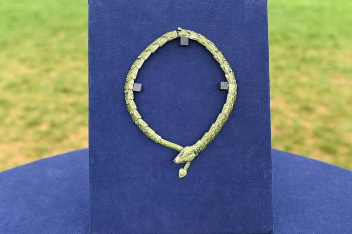Appraisal: Margot de Taxco Enamel & Silver Necklace, ca.1950