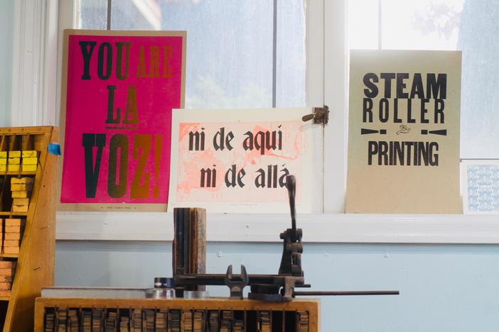 Two printers combine social justice and Spanglish with traditional letterpress techniques.
