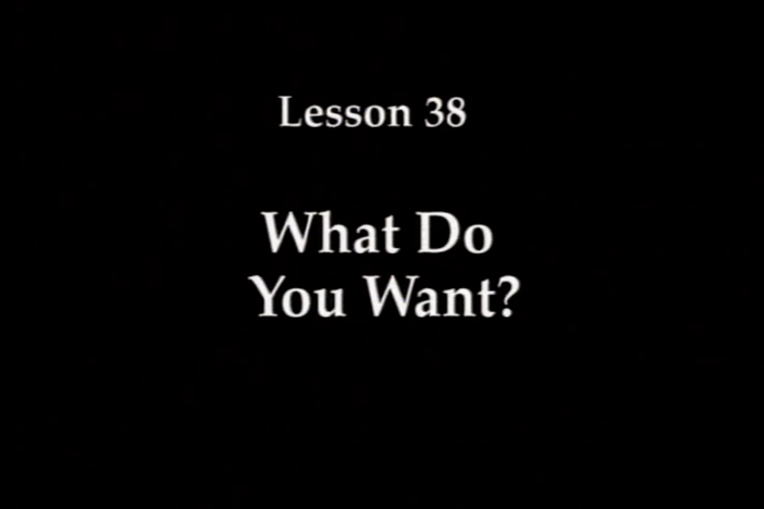 JPN I, Lesson 38. The topic covered is saying what you want.