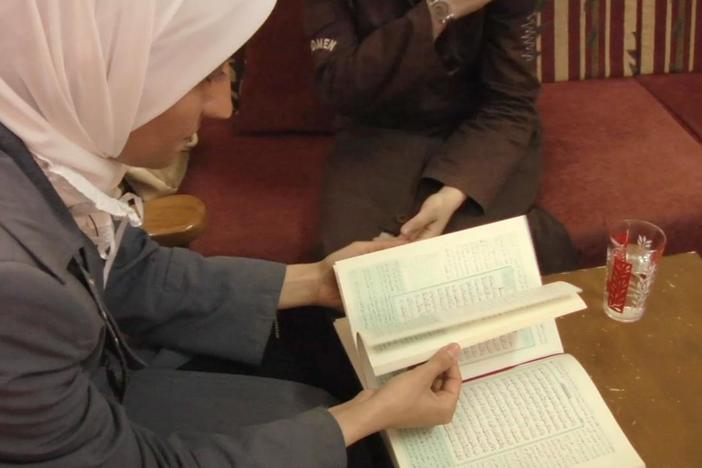 Hind Tabab explains how her extensive education led her to being a teacher.