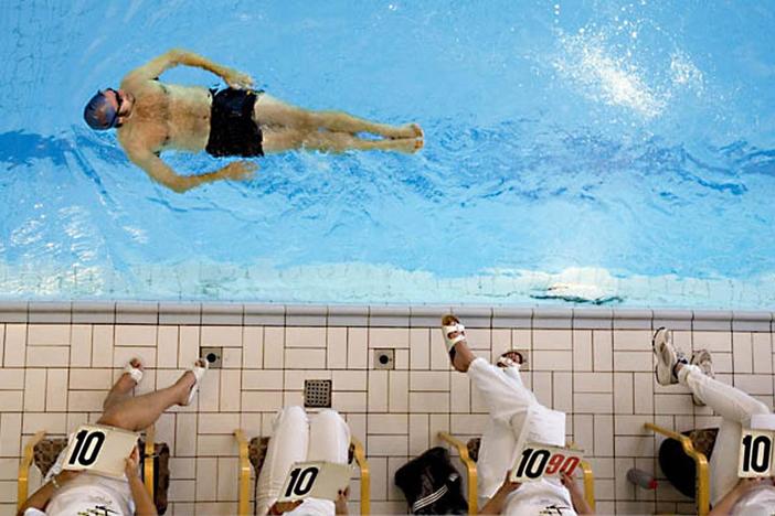 Synchronized swimming is offered as the answer to existential angst.