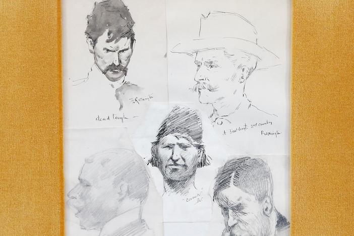Appraisal: Sketches Attributed to Frederic Remington, ca. 1890, from Boise Hour 3.